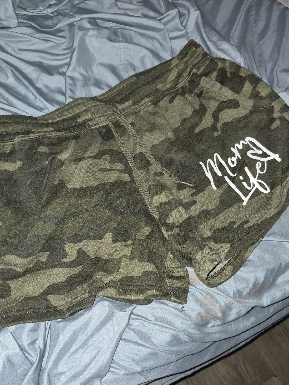 Camo 'Mom Life' Lounge Shorts